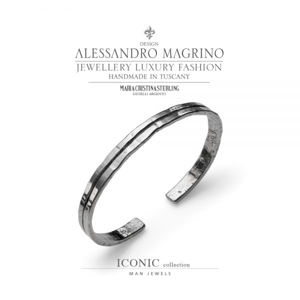 Bracciale uomo - argento - collezione Iconic - Alessandro Magrino
