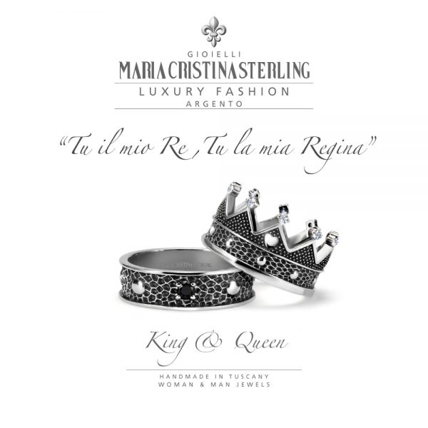 king e queen anelli in argento Maria Cristina Sterling