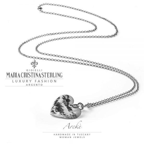 collana donna-argento-cuore-arckè-maria cristina sterling